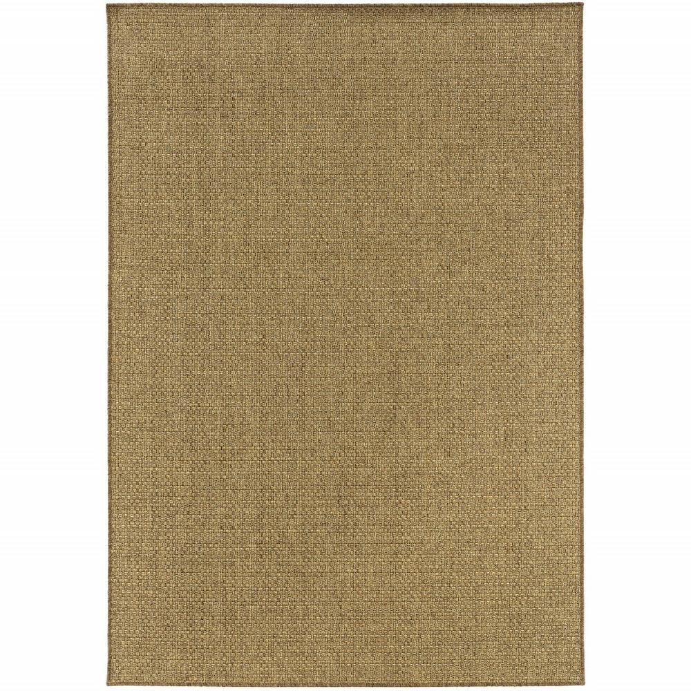 2’x4’ Solid Tan Indoor Outdoor Scatter Rug - 389615. The main picture.