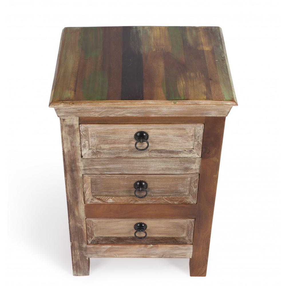 Modern Rustic Three Drawer Accent Chest. Picture 4