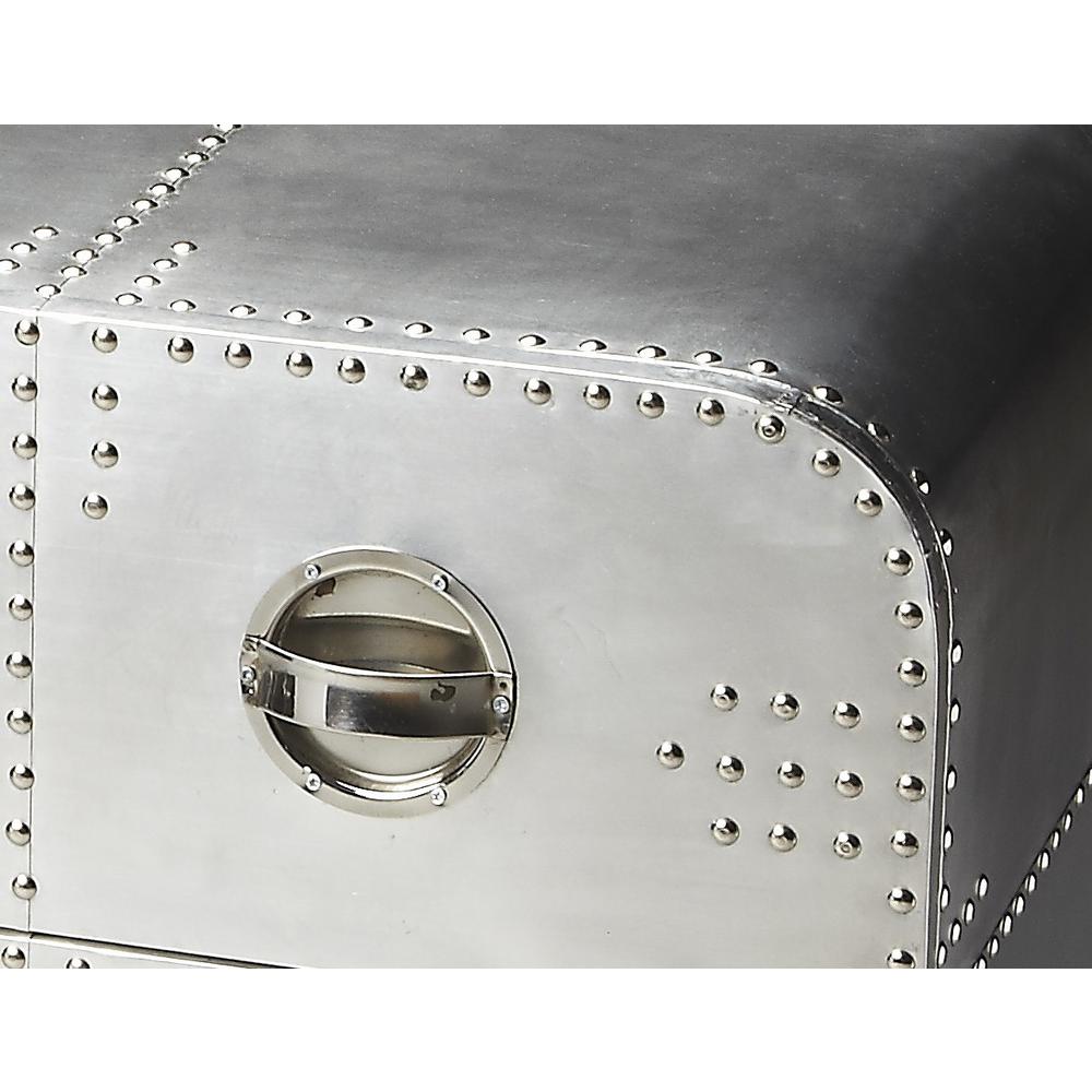 Midway Aviator Console Chest Silver. Picture 3