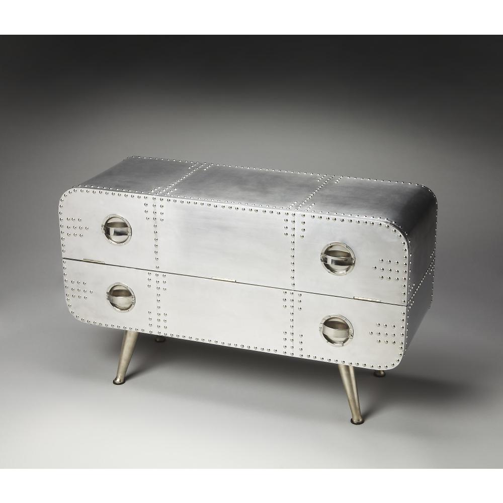 Midway Aviator Console Chest Silver. Picture 4