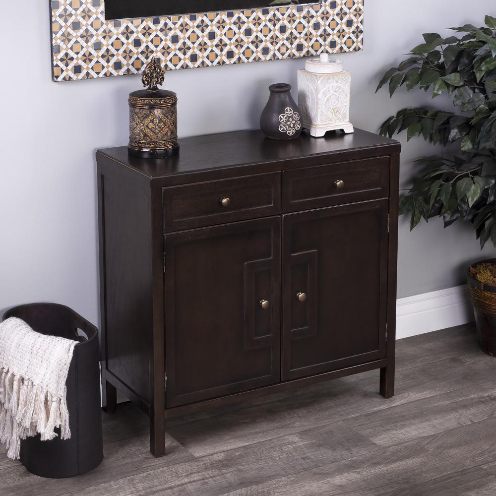 Imperial Coffee Console Cabinet Dark Brown. Picture 8