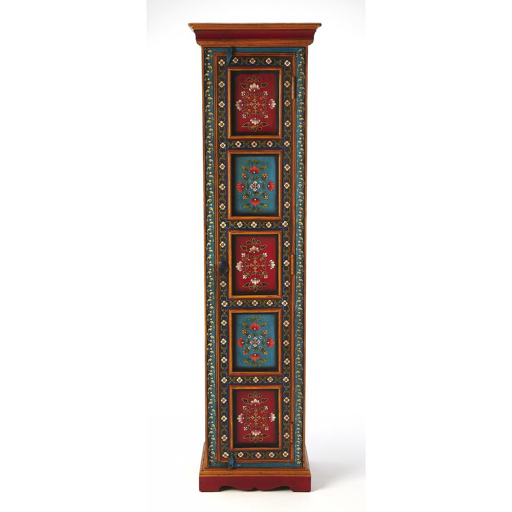Amir Hand Painted Tall Cabinet Multi-Color. Picture 4