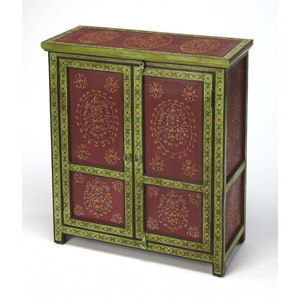 Disha Hand Painted Chest Multi-Color. Picture 3