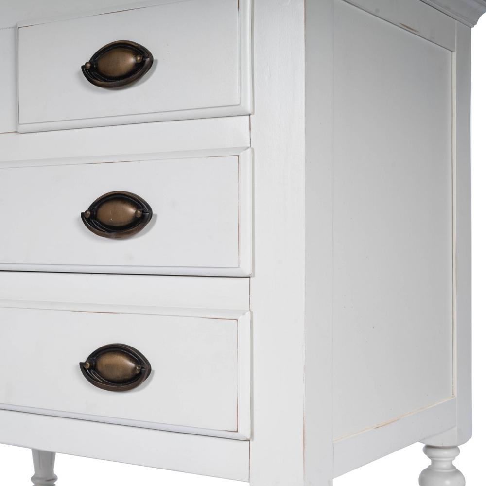 Easterbrook White 4 Drawer Chest White. Picture 6