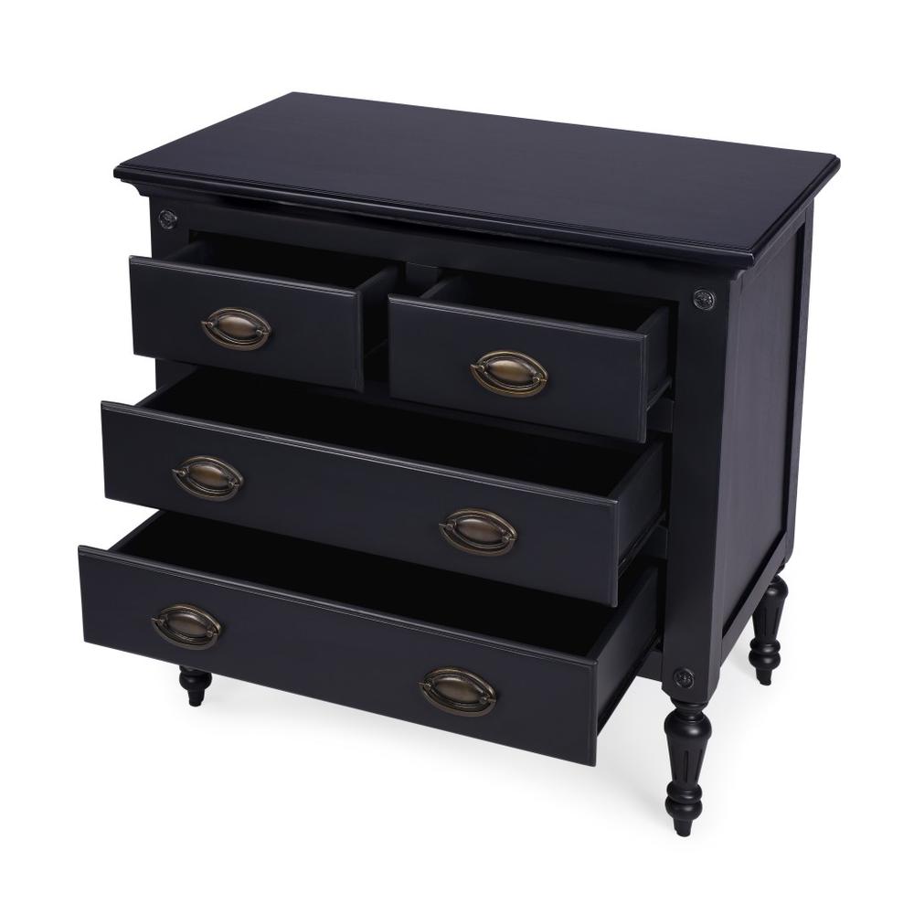 Easterbrook Black 4 Drawer Chest Black. Picture 2