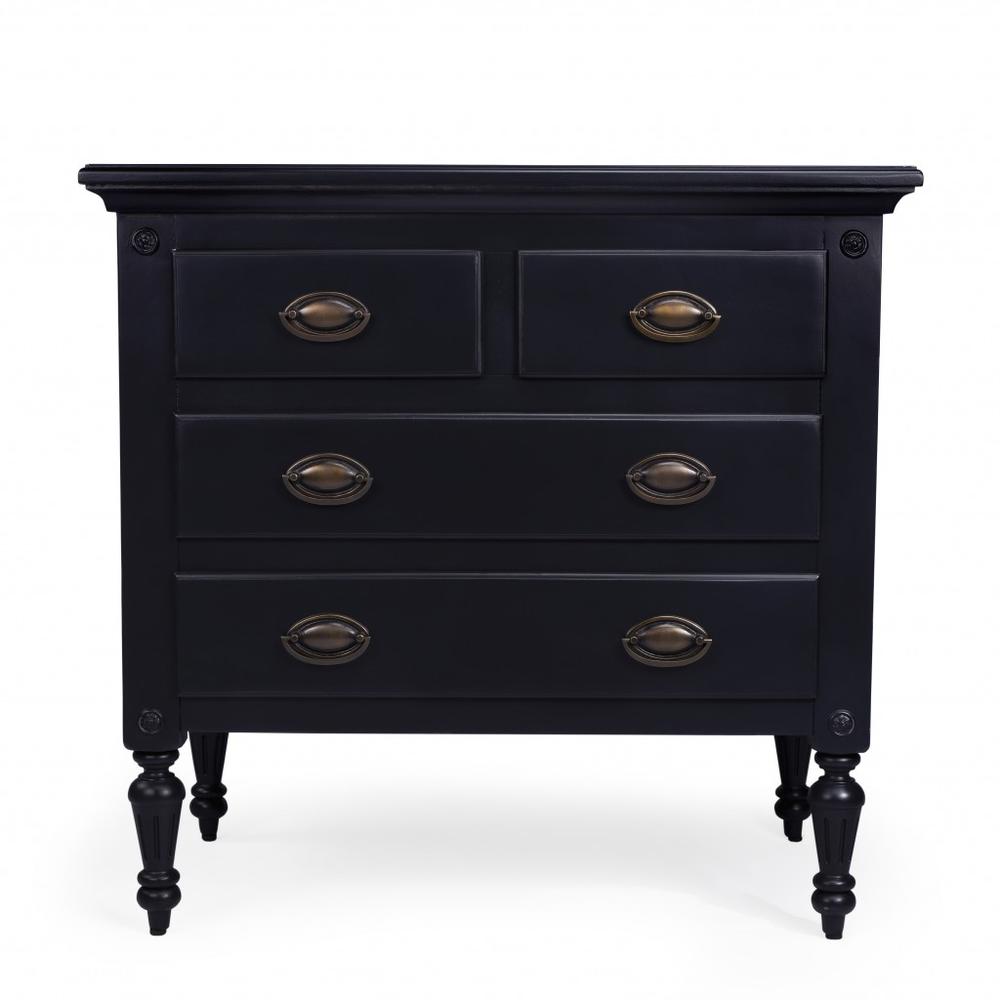 Easterbrook Black 4 Drawer Chest Black. Picture 3