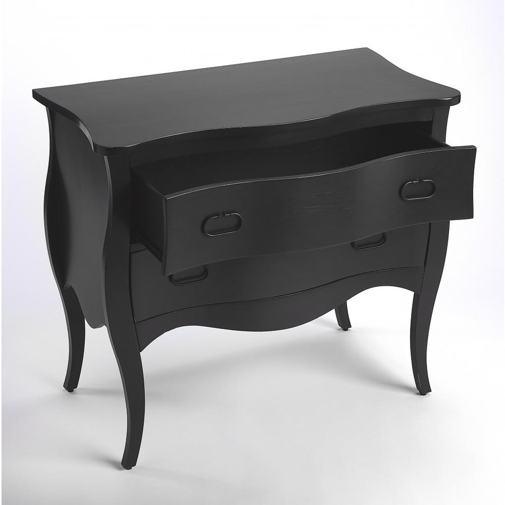 Black 2 Drawer Chest. Picture 2