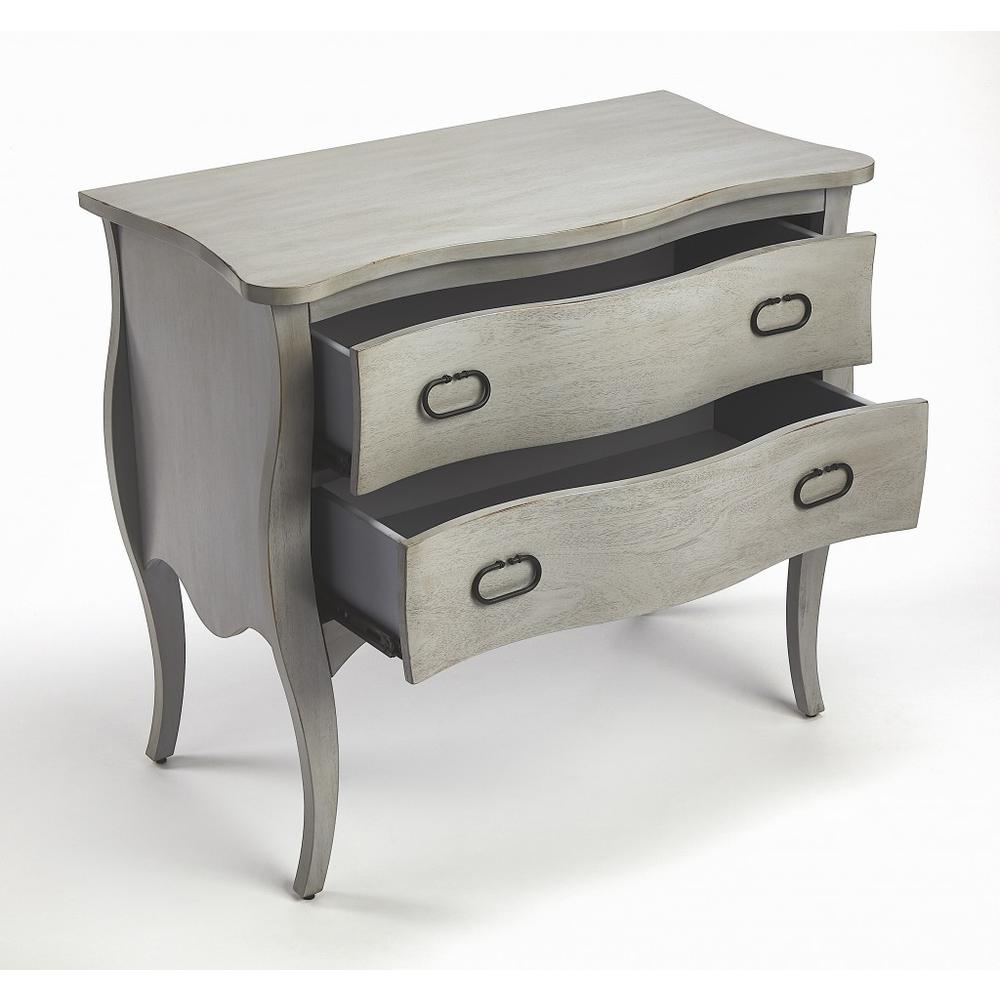 Rochelle Gray 2 Drawer Chest Gray. Picture 2