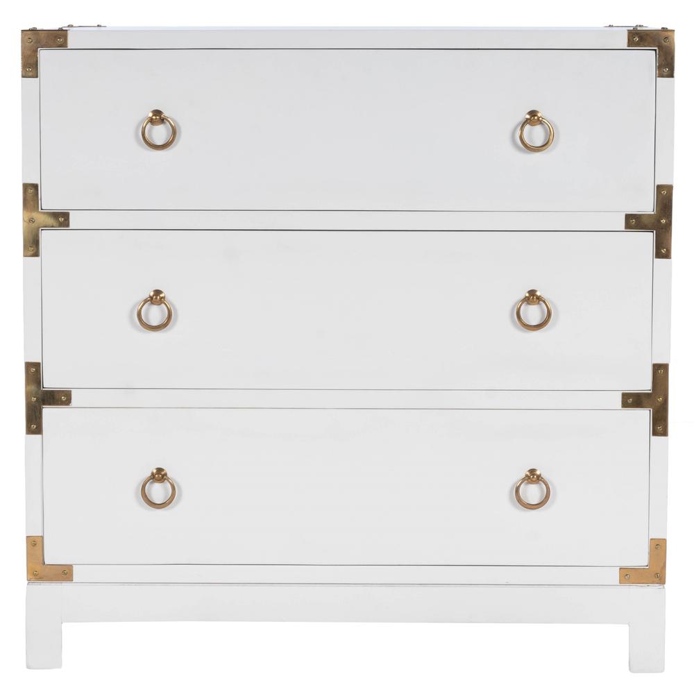 Forster Glossy White Campaign Chest White. Picture 1