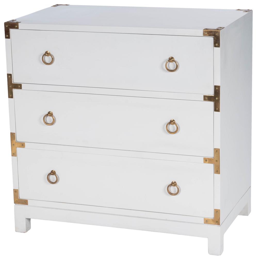 Forster Glossy White Campaign Chest White. Picture 2