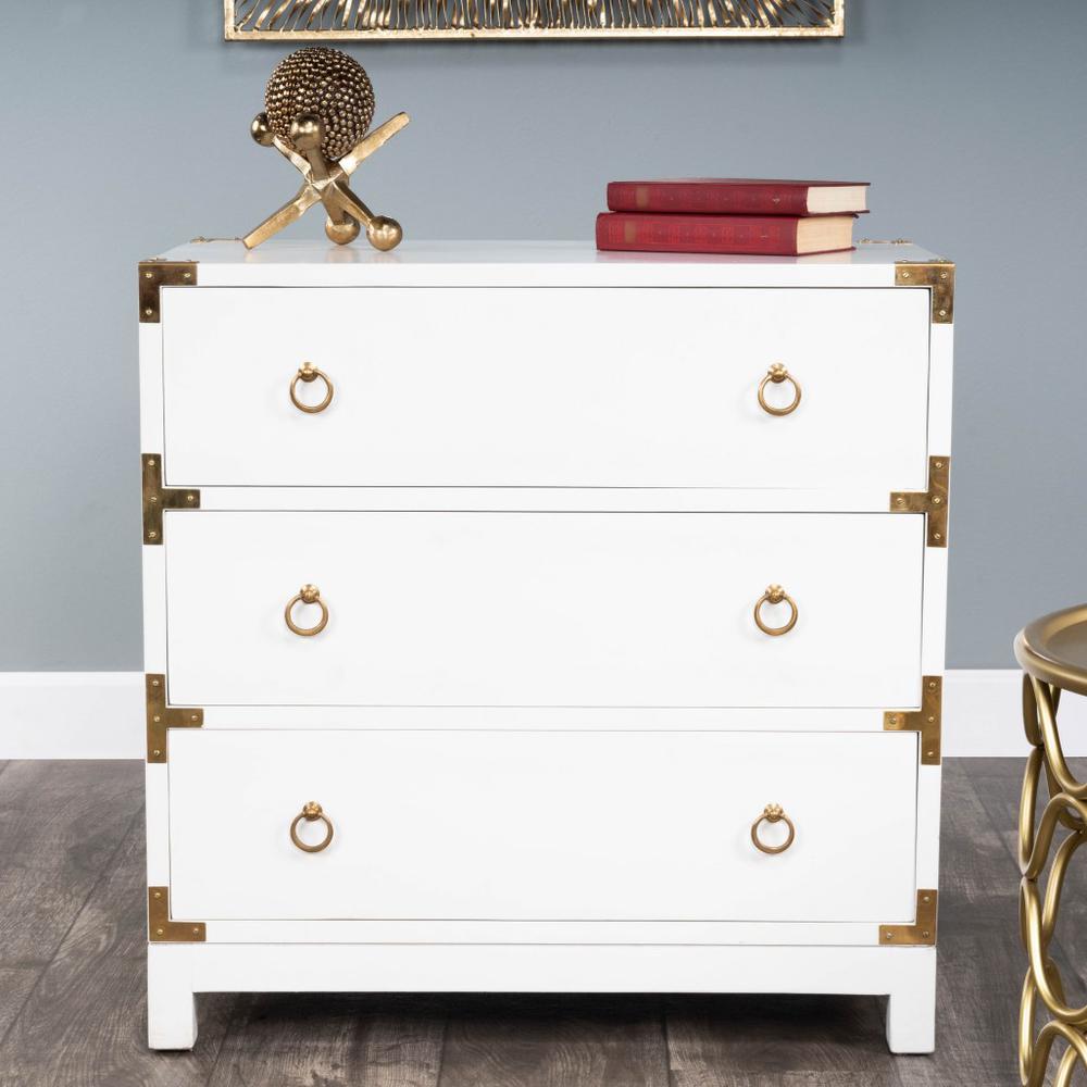 Forster Glossy White Campaign Chest White. Picture 8