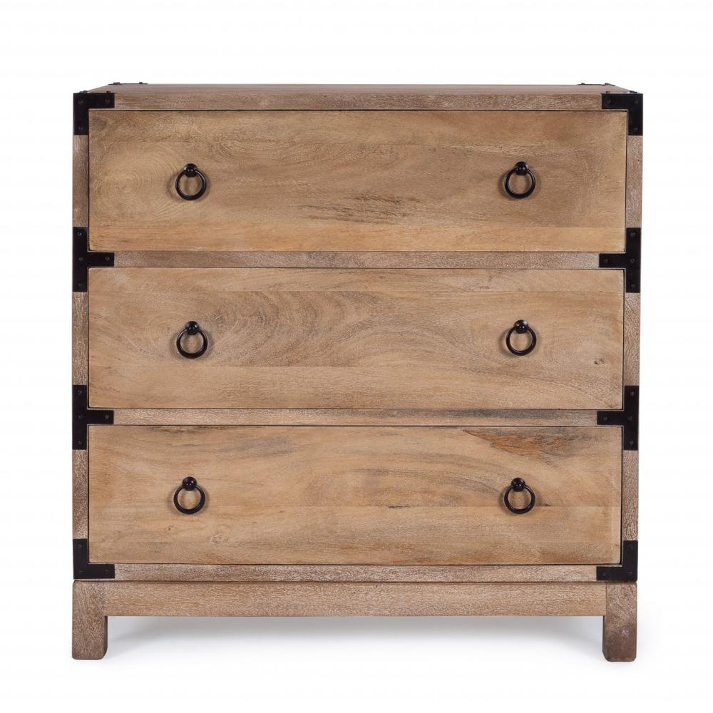 Forster Natural Mango Campaign Chest Natural Wood. Picture 1