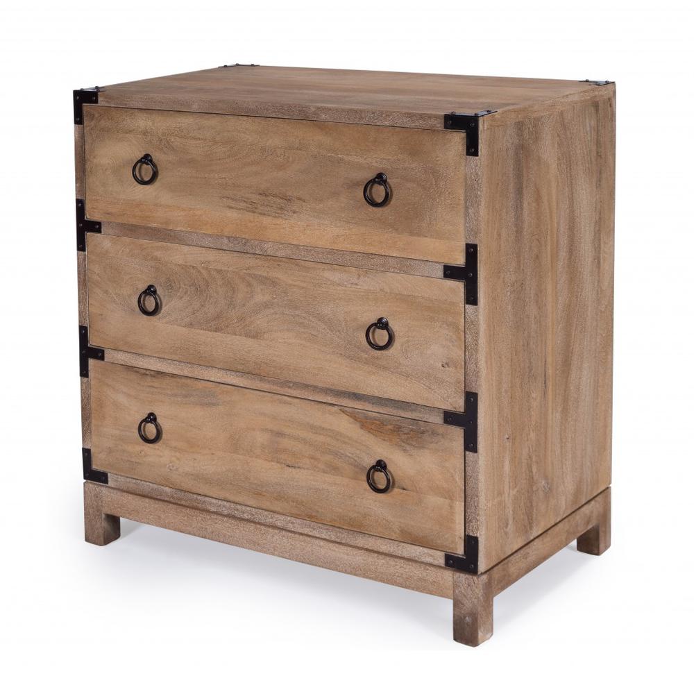 Forster Natural Mango Campaign Chest Natural Wood. Picture 2