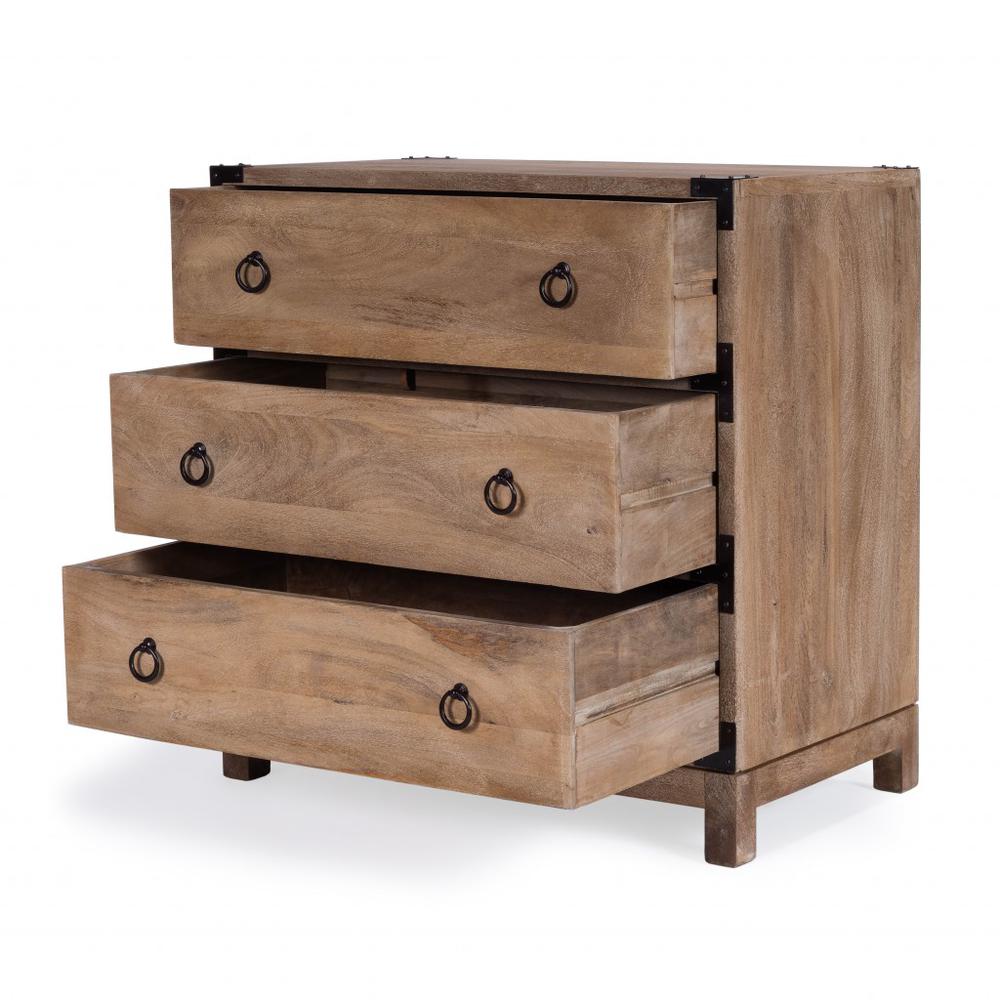 Forster Natural Mango Campaign Chest Natural Wood. Picture 3