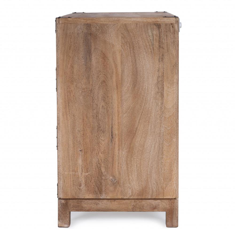 Forster Natural Mango Campaign Chest Natural Wood. Picture 4