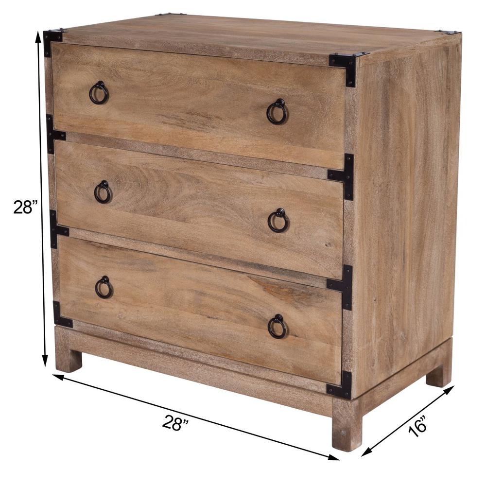 Forster Natural Mango Campaign Chest Natural Wood. Picture 9