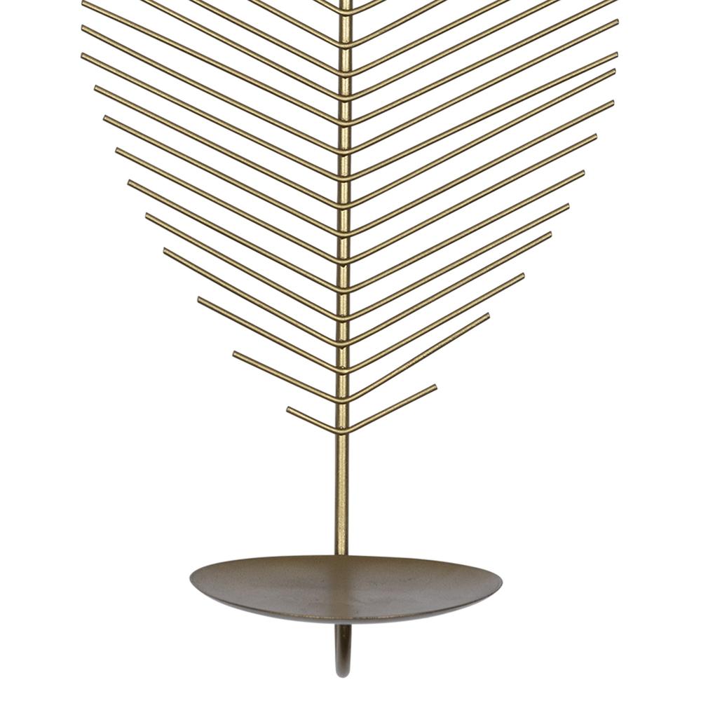 Contemporary Leaf Shaped Matte Gold Wall Sconce Gold. Picture 3