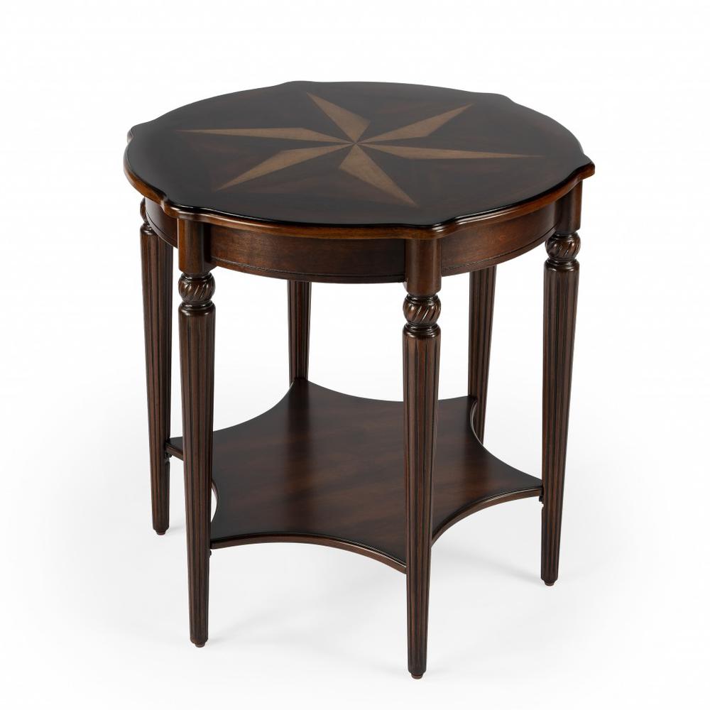 Traditional Cherry Accent Table. Picture 1