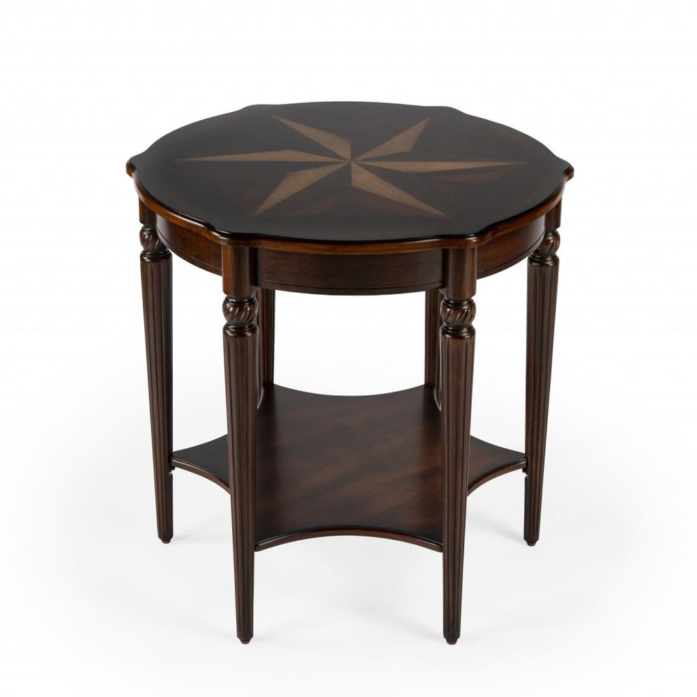 Traditional Cherry Accent Table. Picture 5