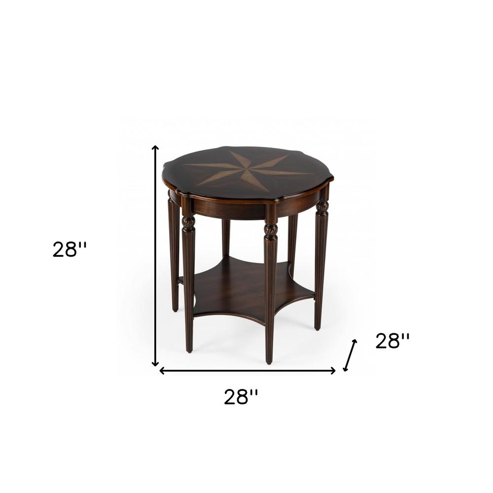 Traditional Cherry Accent Table. Picture 6