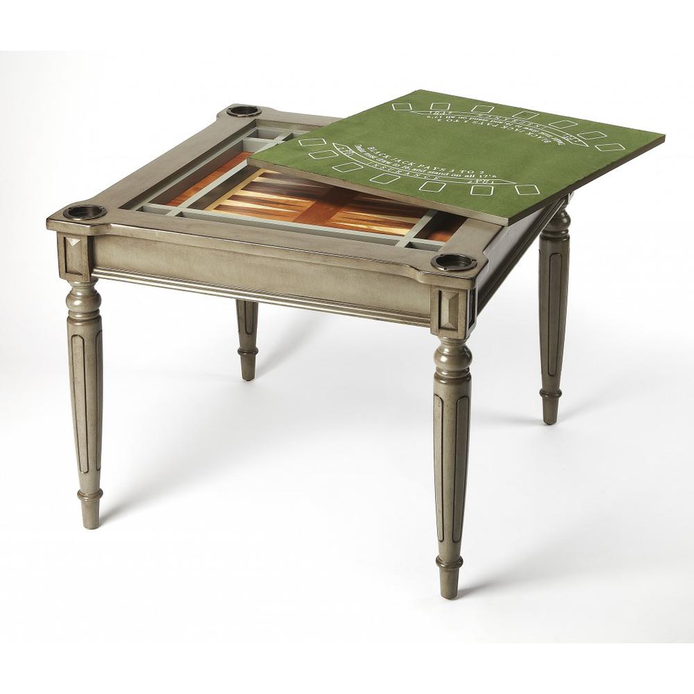 Silver Satin Multi Game Table. Picture 4