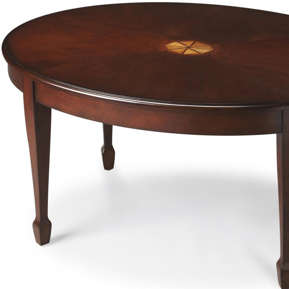 Traditional Cherry Oval Coffee Table. Picture 5