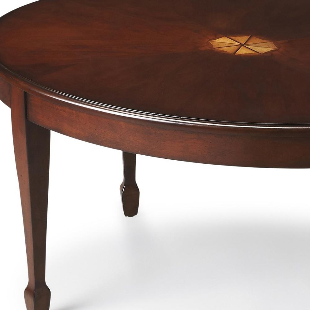 Traditional Cherry Oval Coffee Table. Picture 6