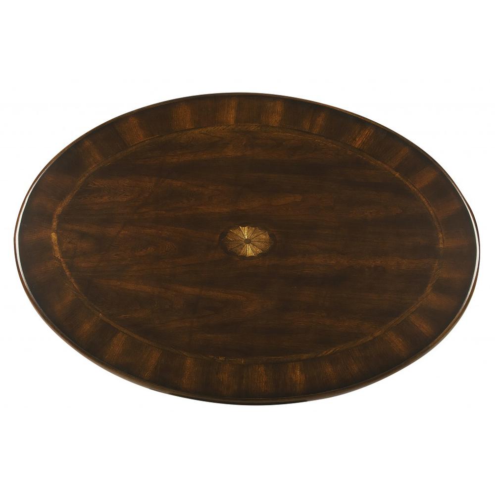 Traditional Traditional Cherry Oval Coffee Table. Picture 3