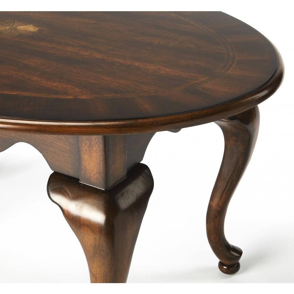 Traditional Traditional Cherry Oval Coffee Table. Picture 4