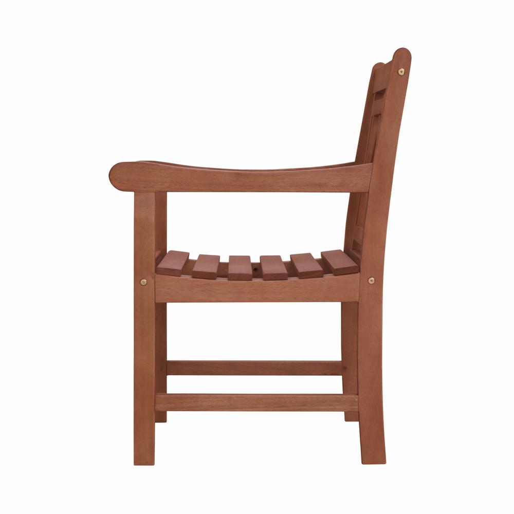 Brown Dining Armchair with Decorative Back Brown. Picture 4