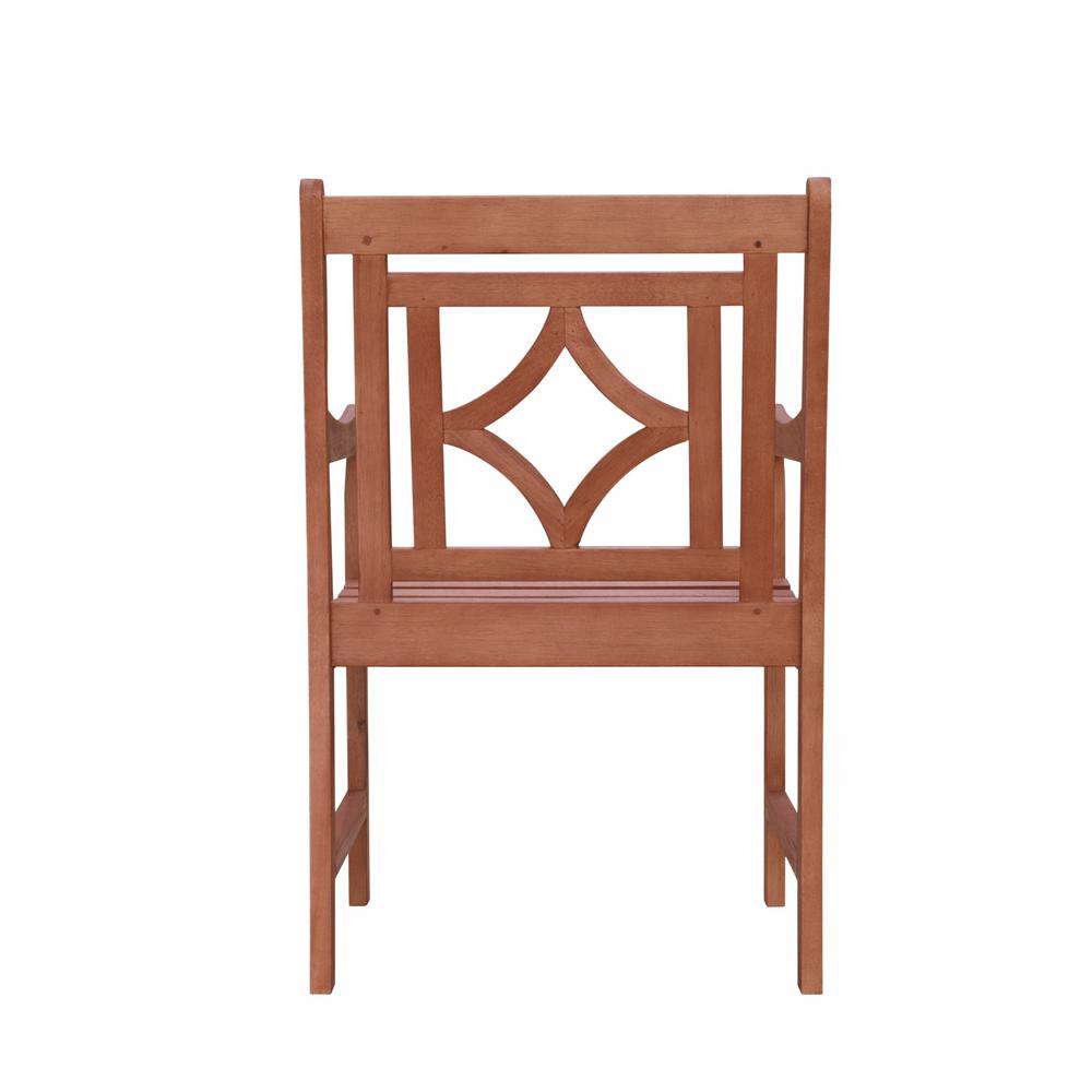 Brown Dining Armchair with Decorative Back Brown. Picture 5