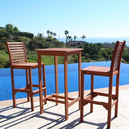 Brown Bar Chair with Horizontal Slats Tan. Picture 3
