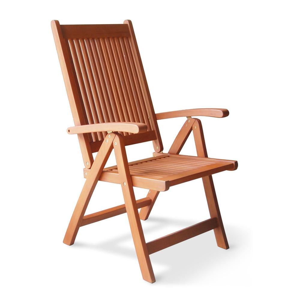 Brown Outdoor Reclining Chair Tan. Picture 1