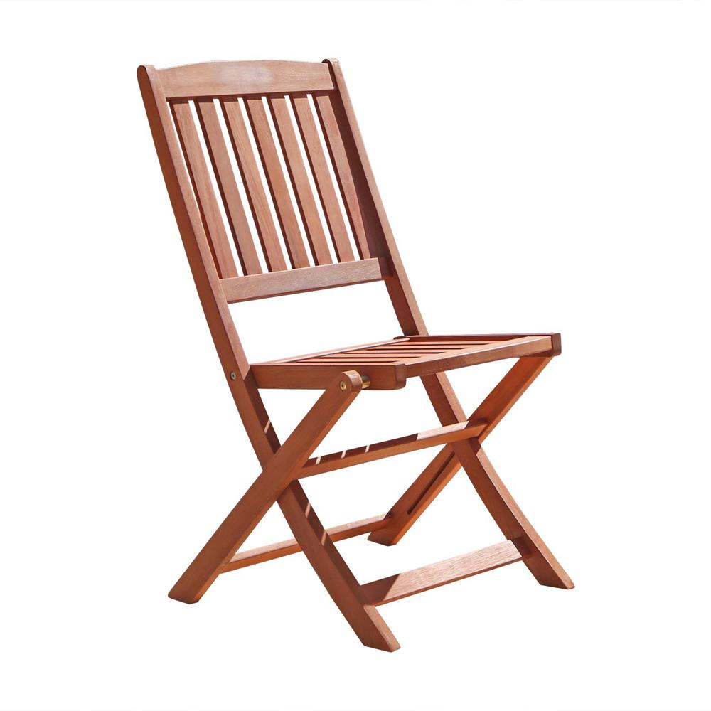 Set of Two Brown Folding Chairs Tan. Picture 3