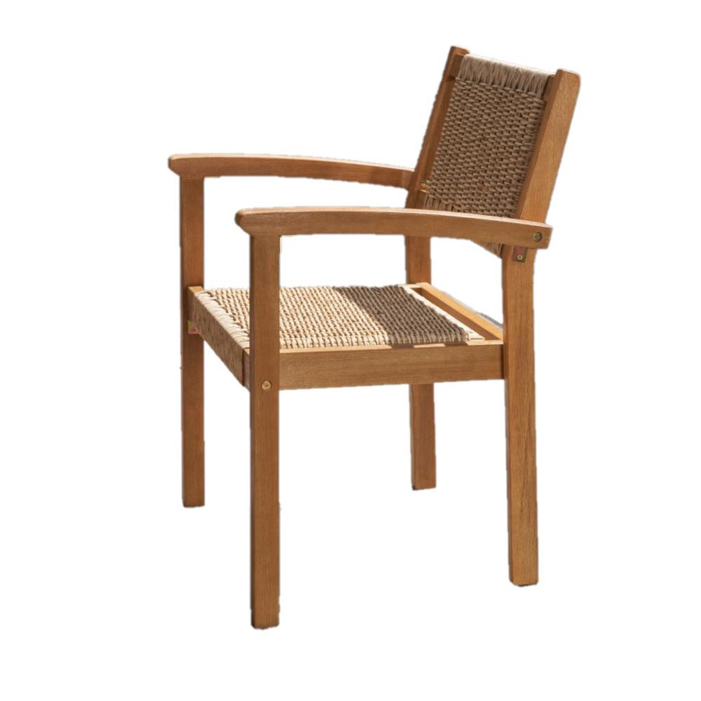 Set of Two Woven Dining Chairs Honey. Picture 8