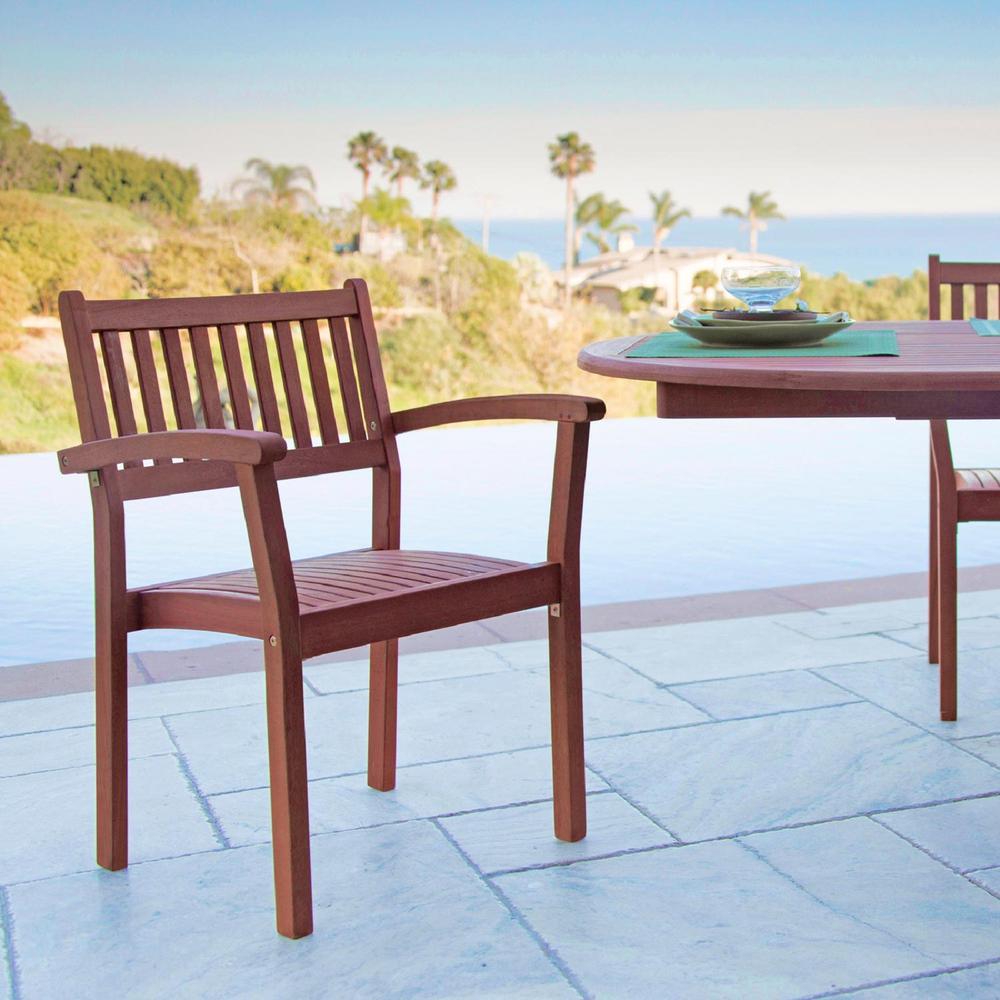 Set of Two Brown Stacking Armchairs Tan. Picture 2