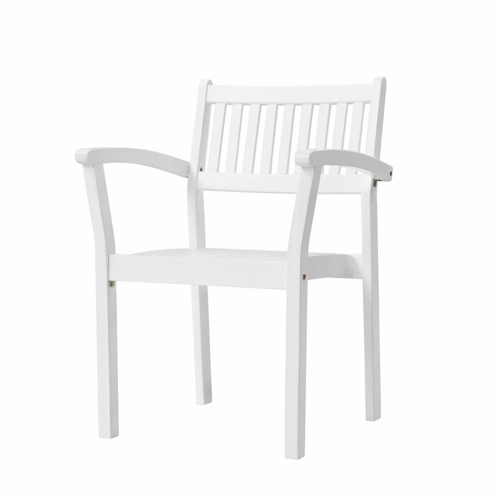 Set of Two White Stacking Armchairs White. Picture 1