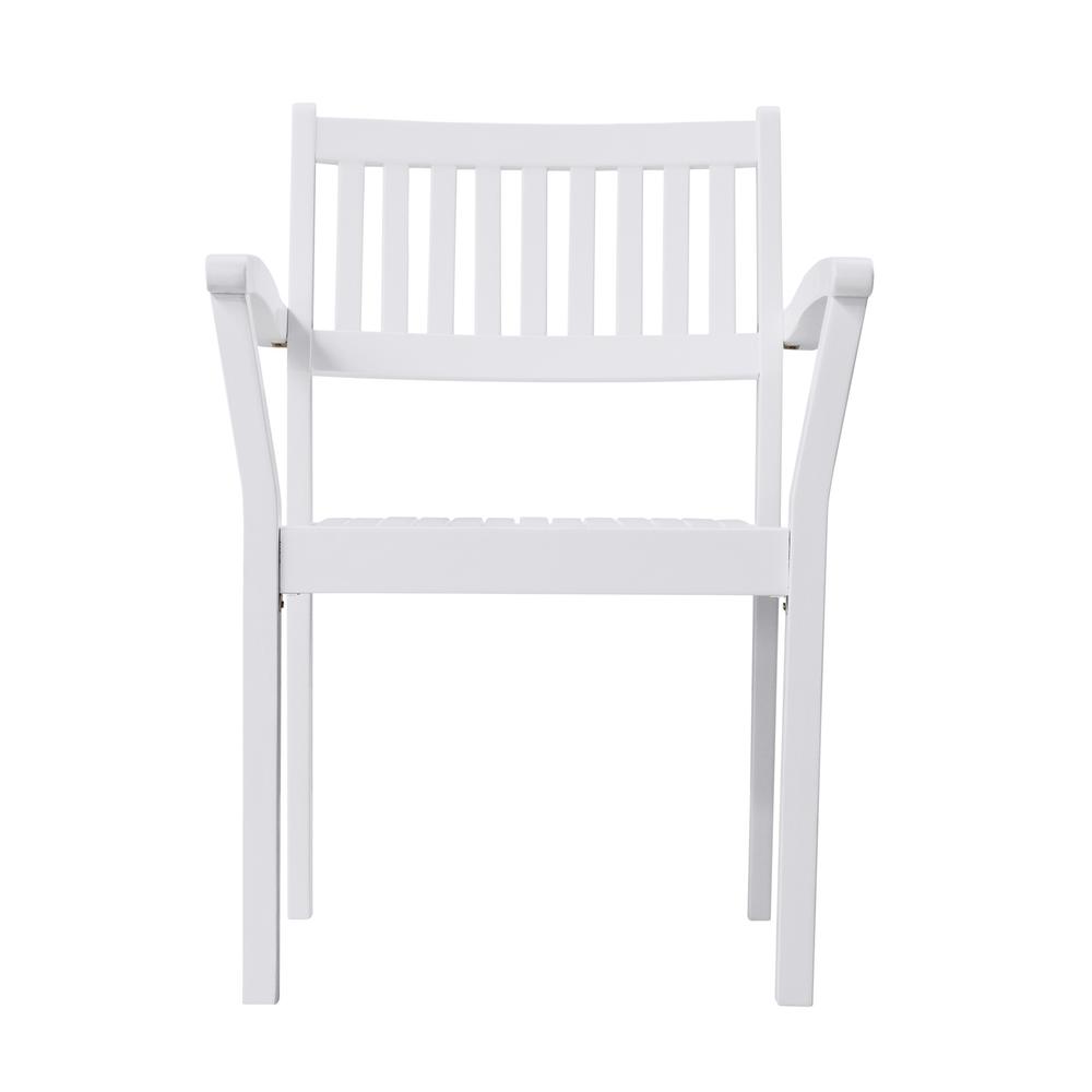 Set of Two White Stacking Armchairs White. Picture 2