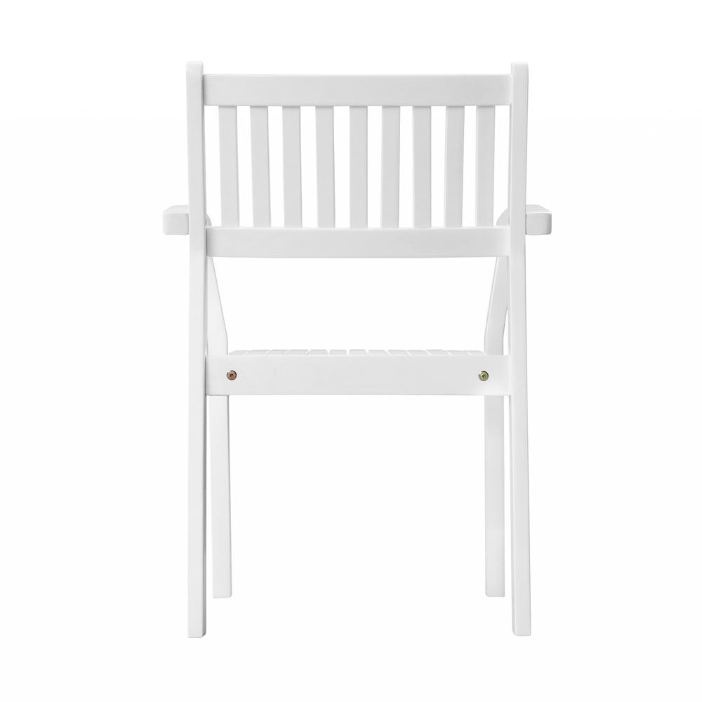Set of Two White Stacking Armchairs White. Picture 4