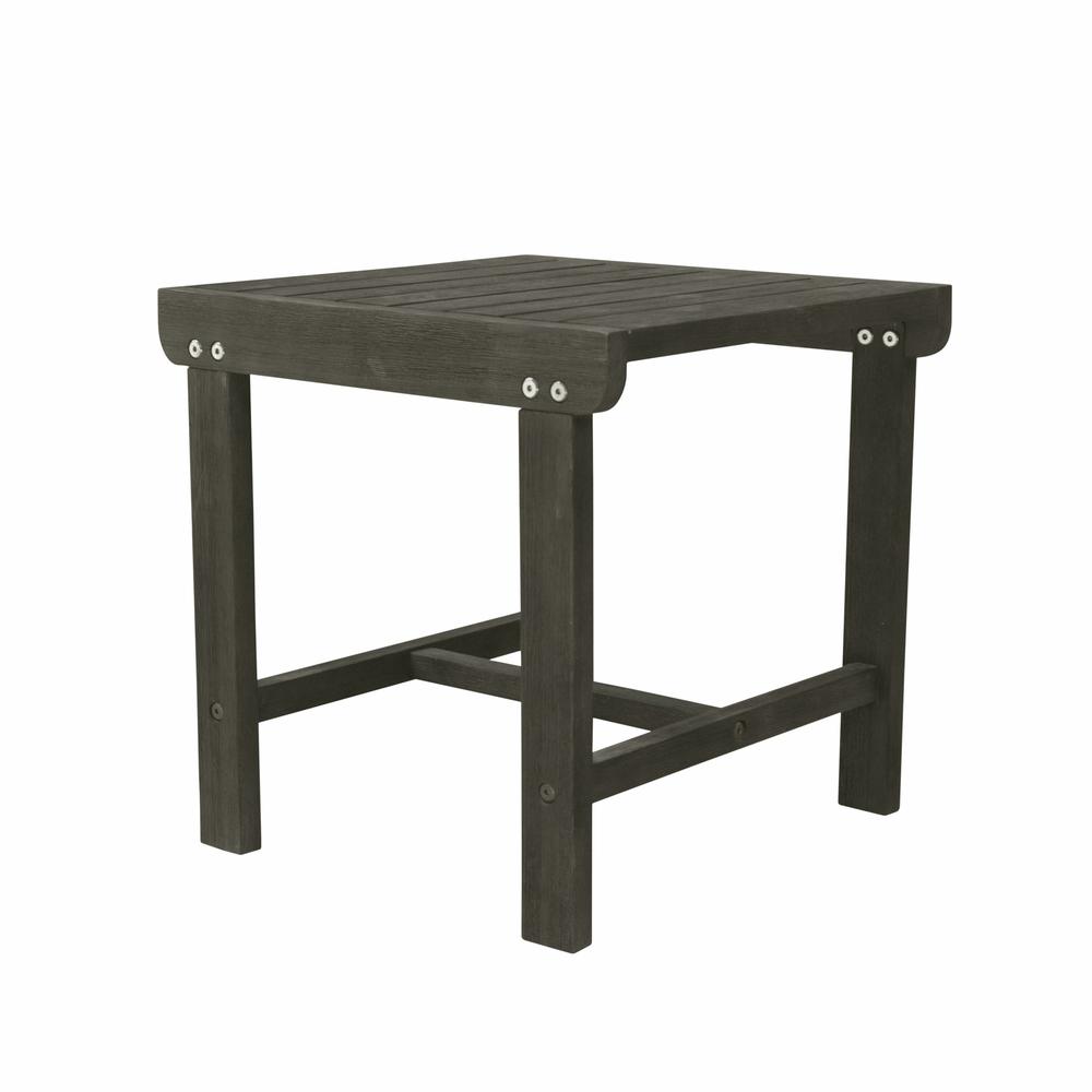 Dark Grey Outdoor Wooden Side Table Vista grey. Picture 1