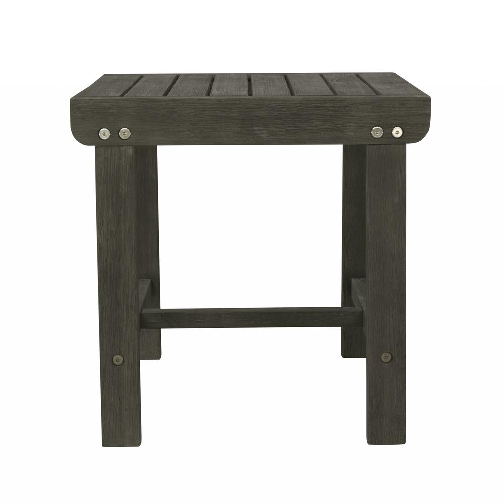 Dark Grey Outdoor Wooden Side Table Vista grey. Picture 2