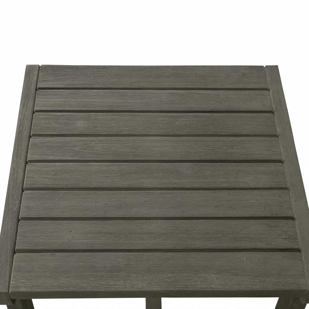 Dark Grey Outdoor Wooden Side Table Vista grey. Picture 3