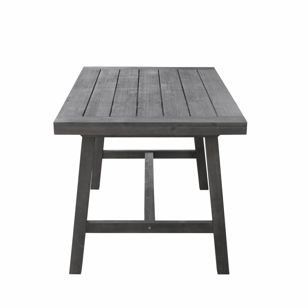 Dark Grey Dining Table with Leg Support Vista grey. Picture 2