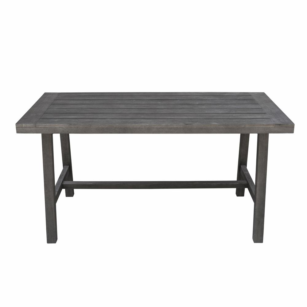 Dark Grey Dining Table with Leg Support Vista grey. Picture 3