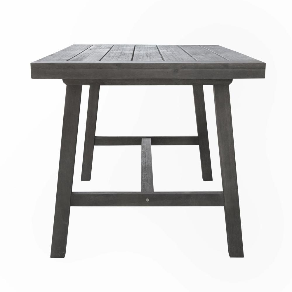 Dark Grey Dining Table with Leg Support Vista grey. Picture 4