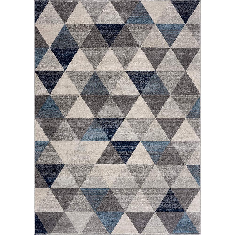 2’ x 3’ Navy Blue Geometric Diamond Scatter Rug Navy. Picture 7