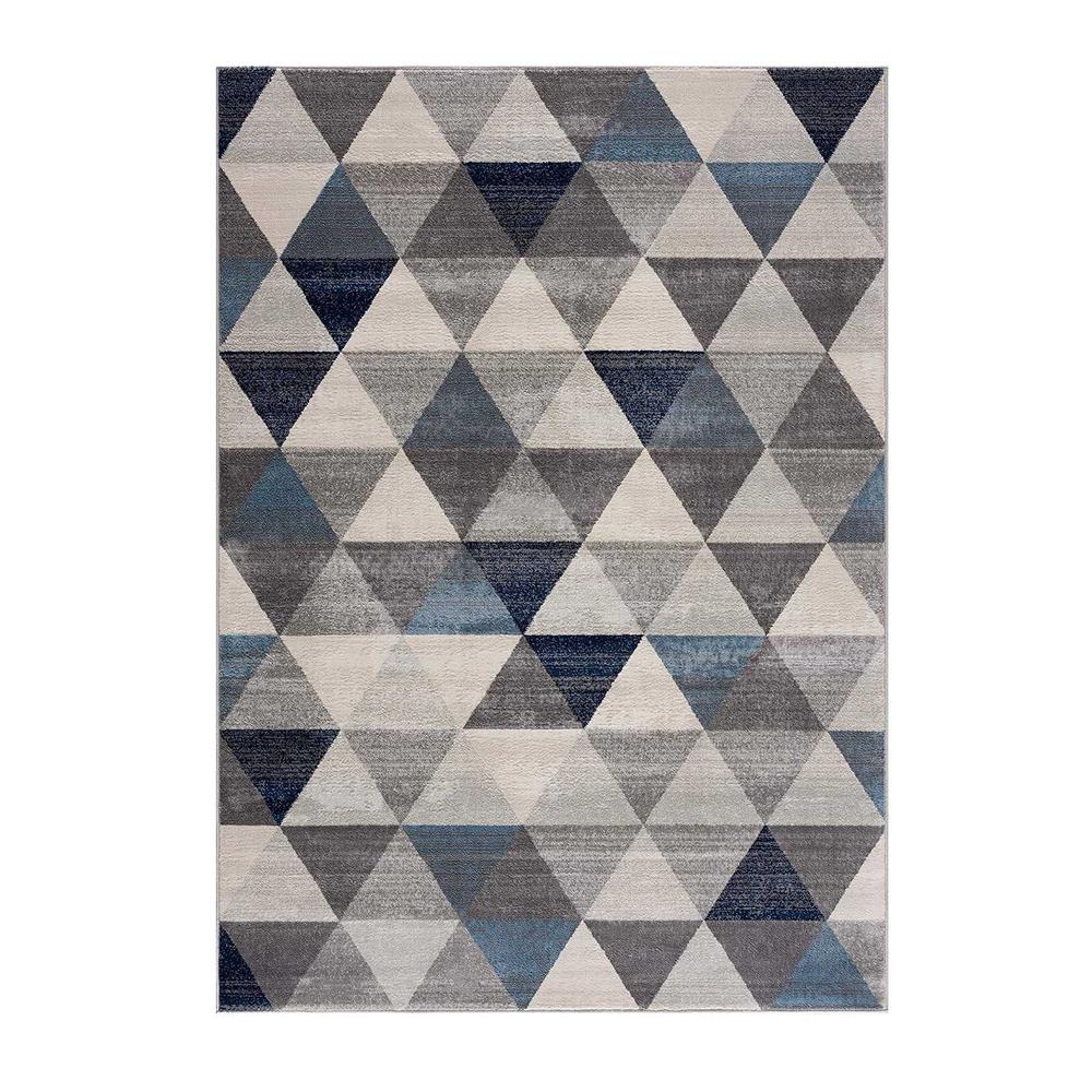 2’ x 3’ Navy Blue Geometric Diamond Scatter Rug Navy. Picture 9