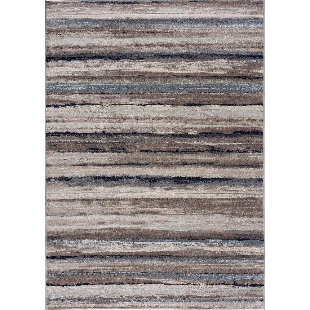 2’ x 10’ Blue and Beige Distressed Stripes Runner Rug Blue. Picture 7
