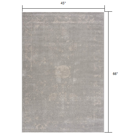 4’ x 6’ Modern Gray Distressed Area Rug Grey. Picture 8