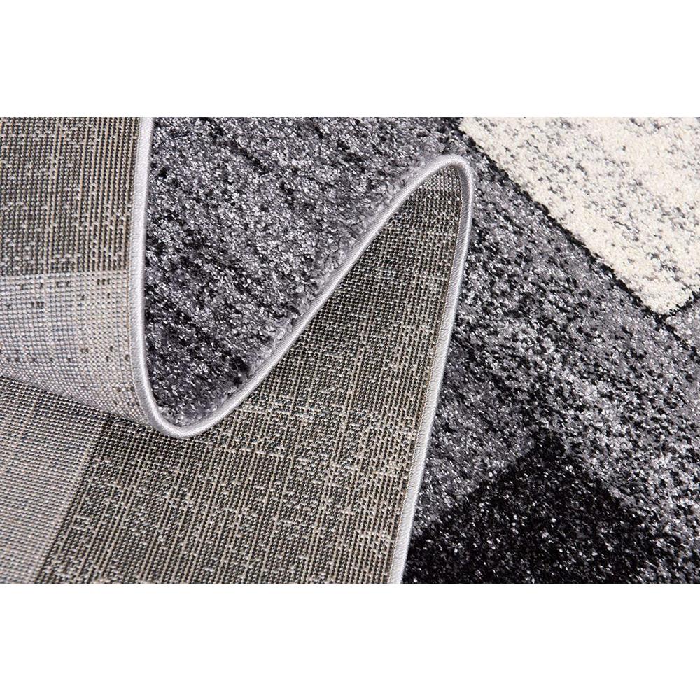 4’ x 6’ Gray Distressed Geometric Area Rug Grey. Picture 7